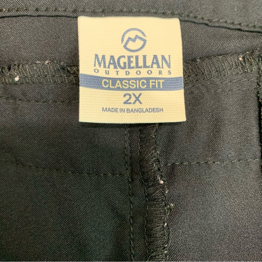 MAGELLAN Outdoors Black Classic Fit Drawstring Shorts Sz 2X - Picture 5 of 5